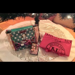 NICOLE LEE Cupcake Dog Print Mini Handbag- NWT